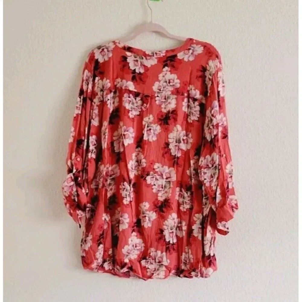 Torrid Harper Rayon Slub Pullover 3/4 Sleeve Blouse Size 4X - Picture 6 of 9